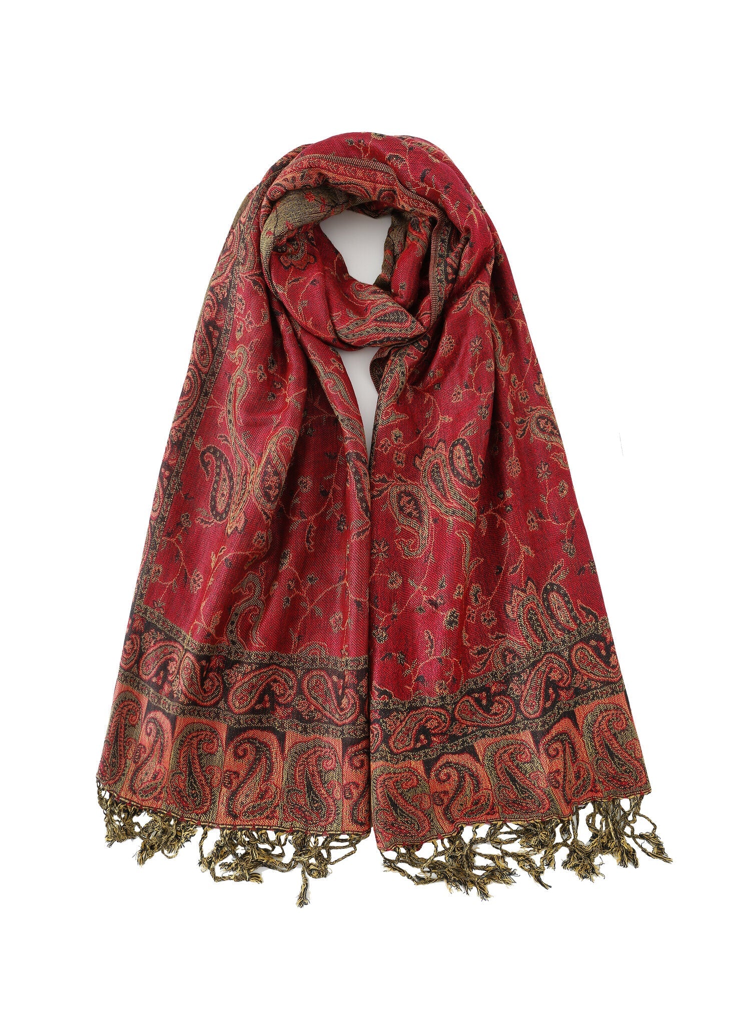 Pashmina - Red Prints - Chill Fit Rave