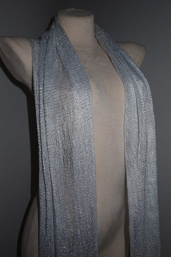 Pashmina - Silver Sheer Fringe - ChillFit Rave