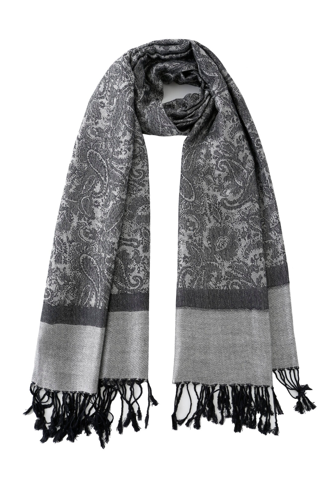 Pashmina - Smoky Paisley Fringe - ChillFit Rave