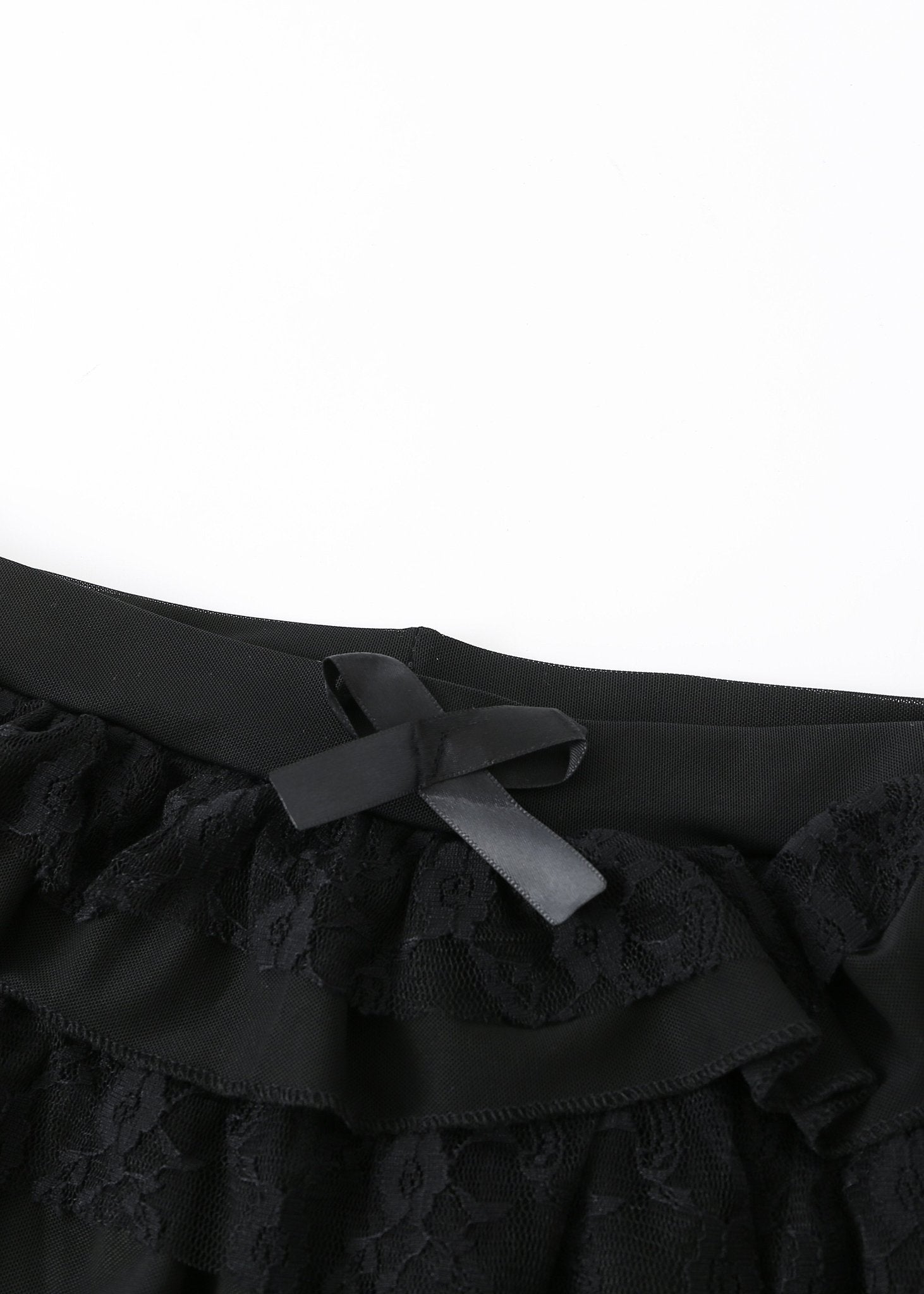 Petal Lace Mini Shorts - Black - ChillFit Rave