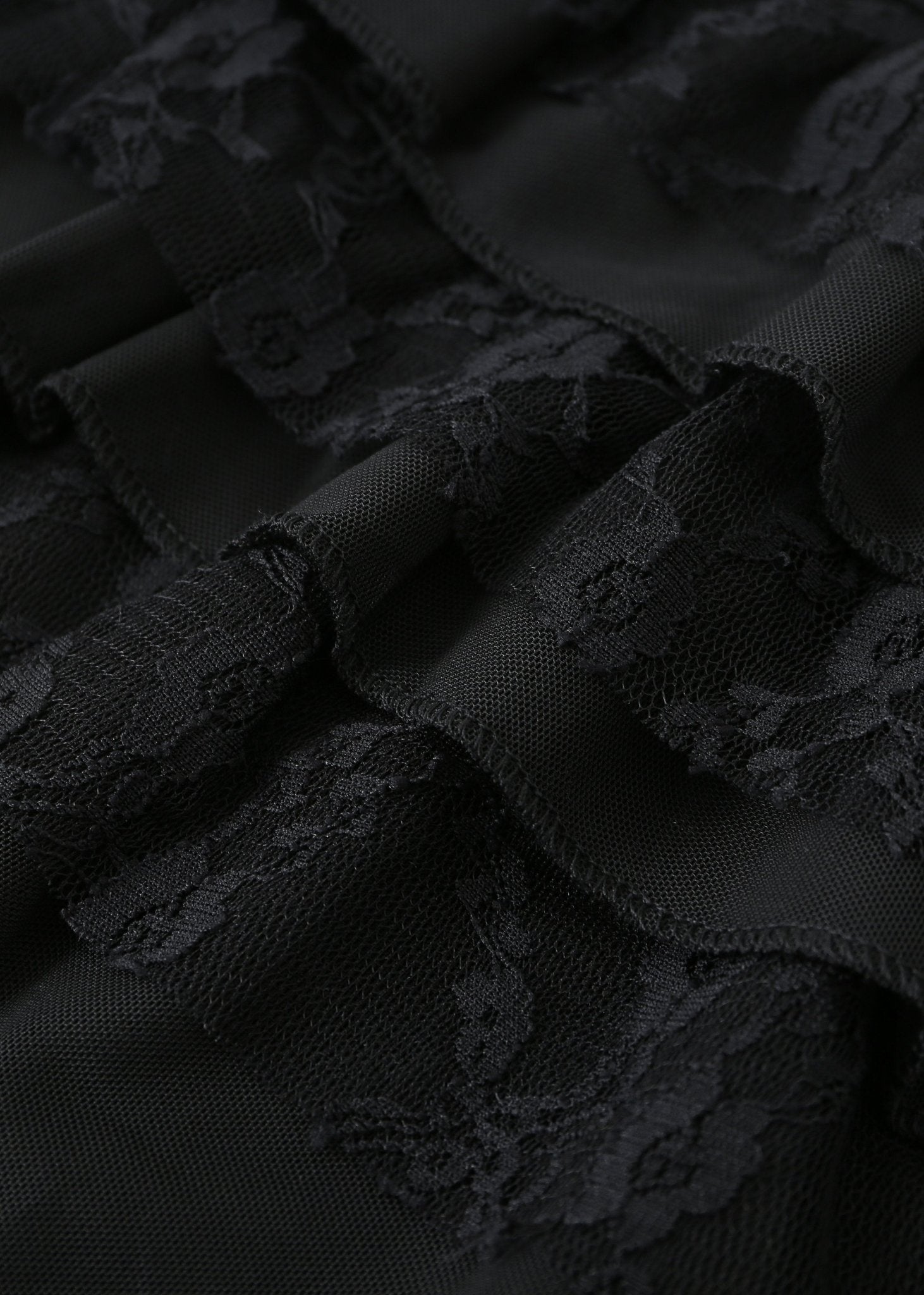 Petal Lace Mini Shorts - Black - ChillFit Rave