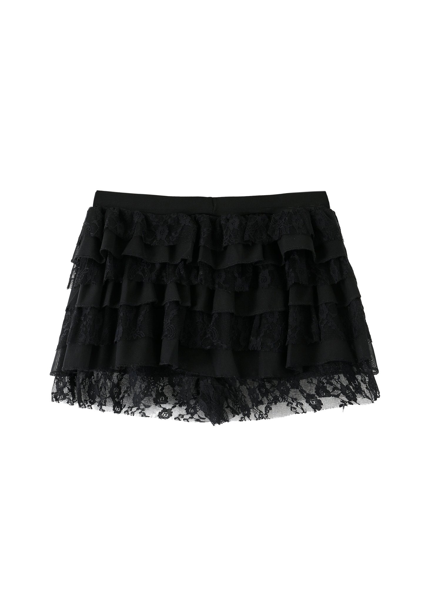 Petal Lace Mini Shorts - Black - ChillFit Rave