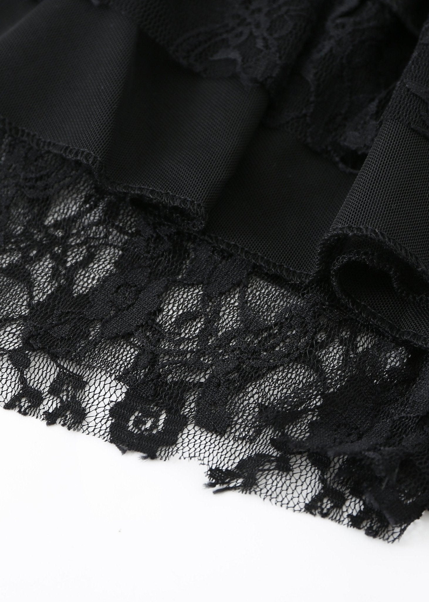 Petal Lace Mini Shorts - Black - ChillFit Rave