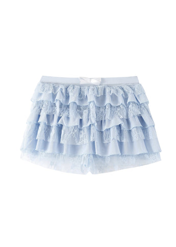 Petal Lace Mini Shorts - Blue - ChillFit Rave