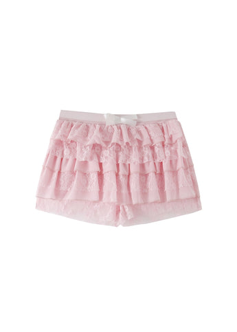 Petal Lace Mini Shorts - Pink - ChillFit Rave