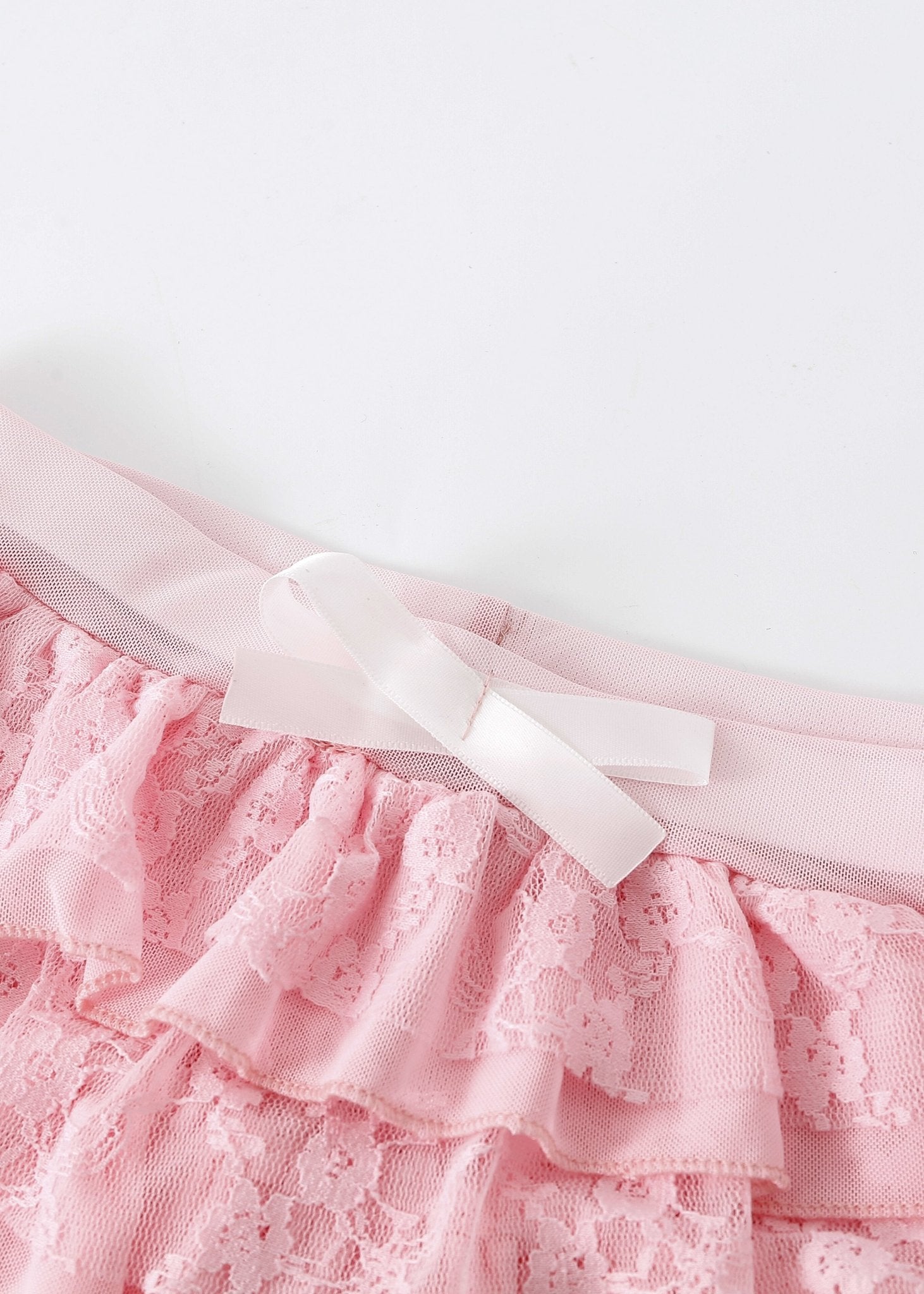 Petal Lace Mini Shorts - Pink - ChillFit Rave