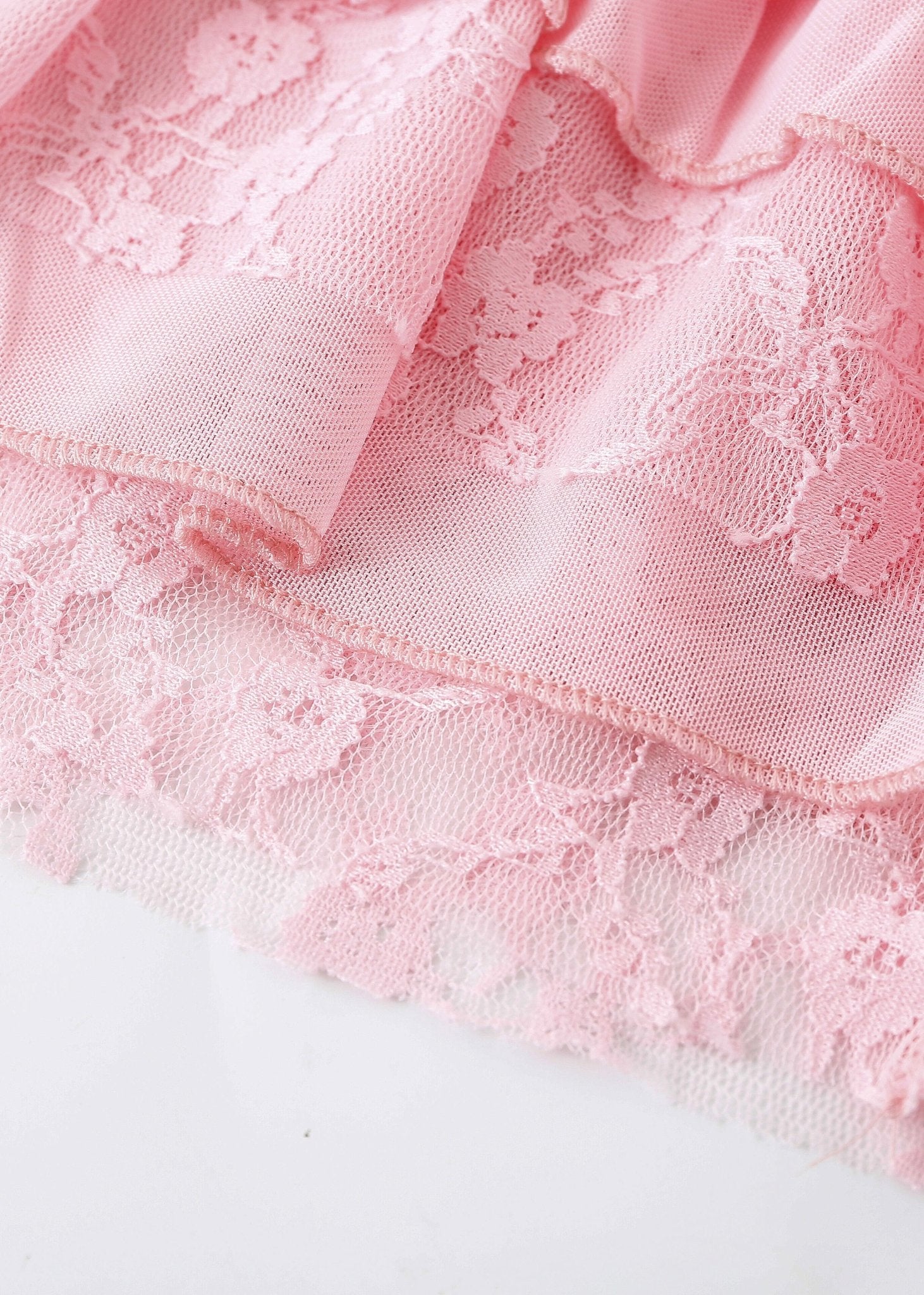 Petal Lace Mini Shorts - Pink - ChillFit Rave