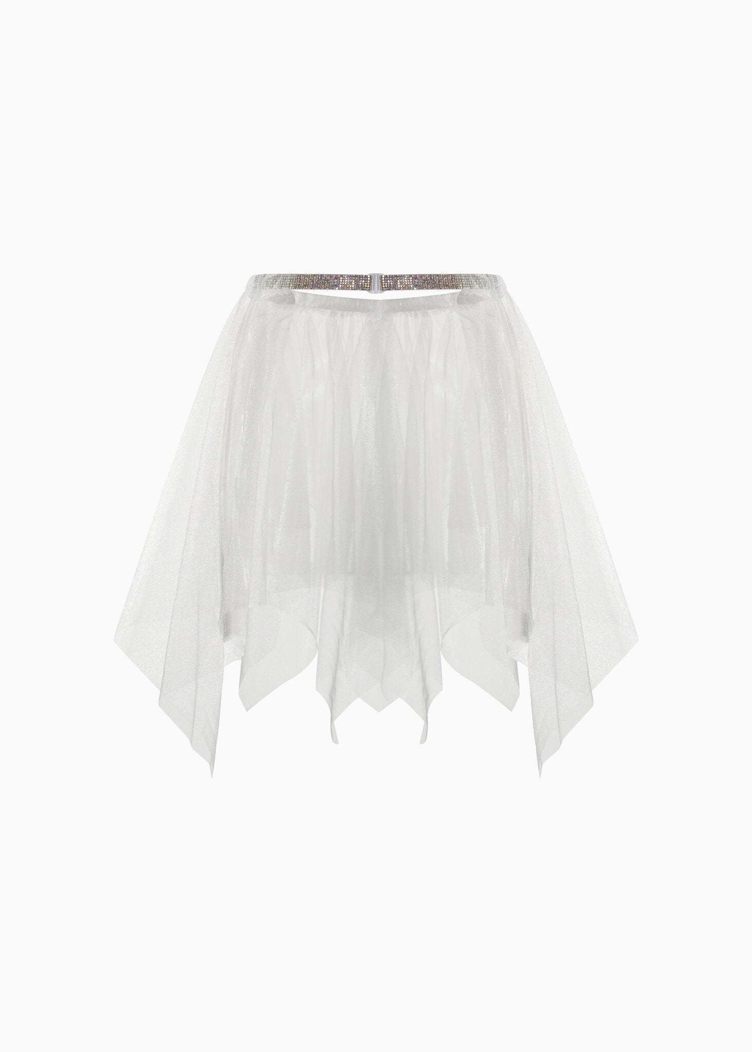 Plain Mesh Mid Length Skirt - Black - Chill Fit Rave