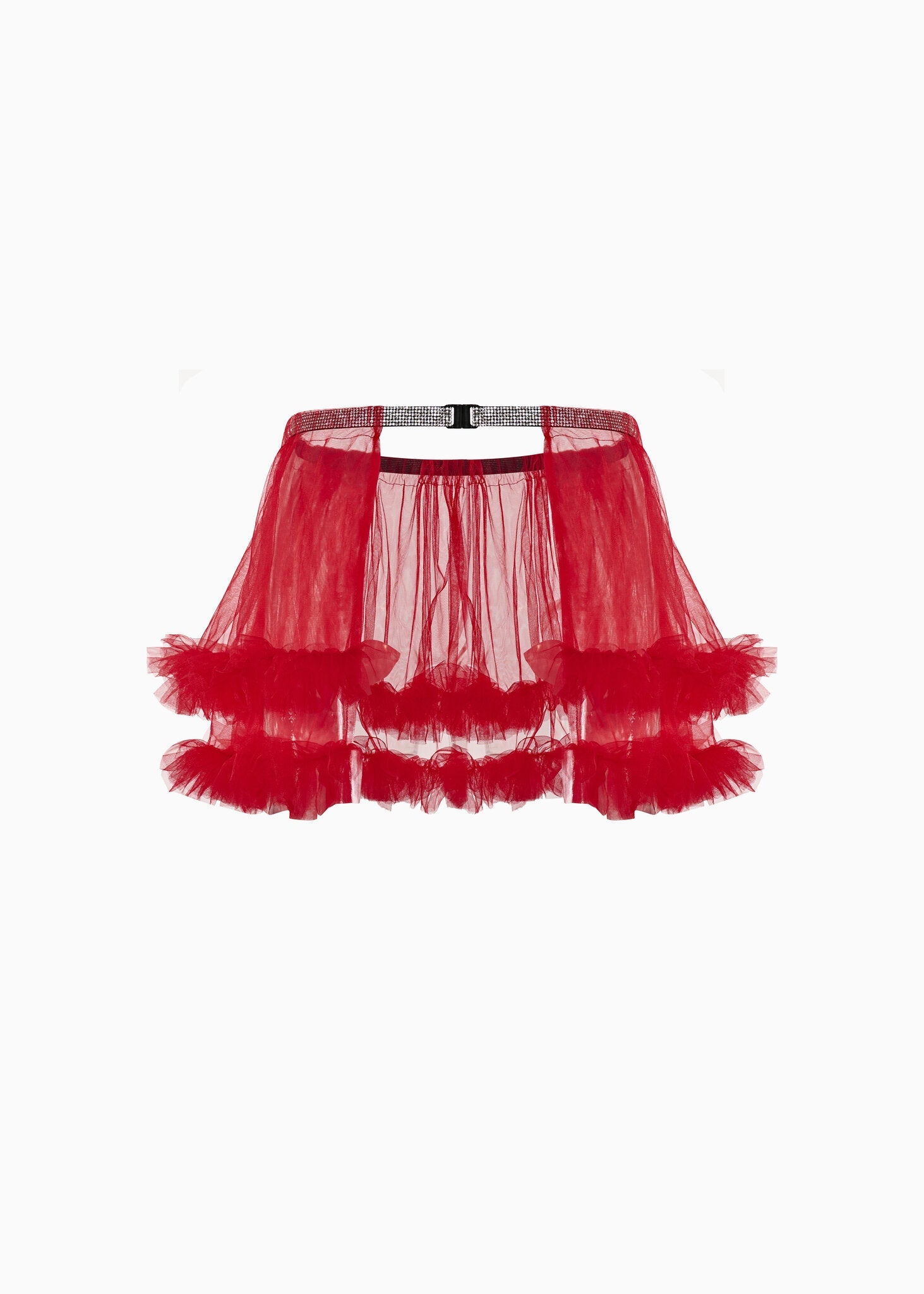 Plain Mesh Mini Skirt - Blue - Chill Fit Rave