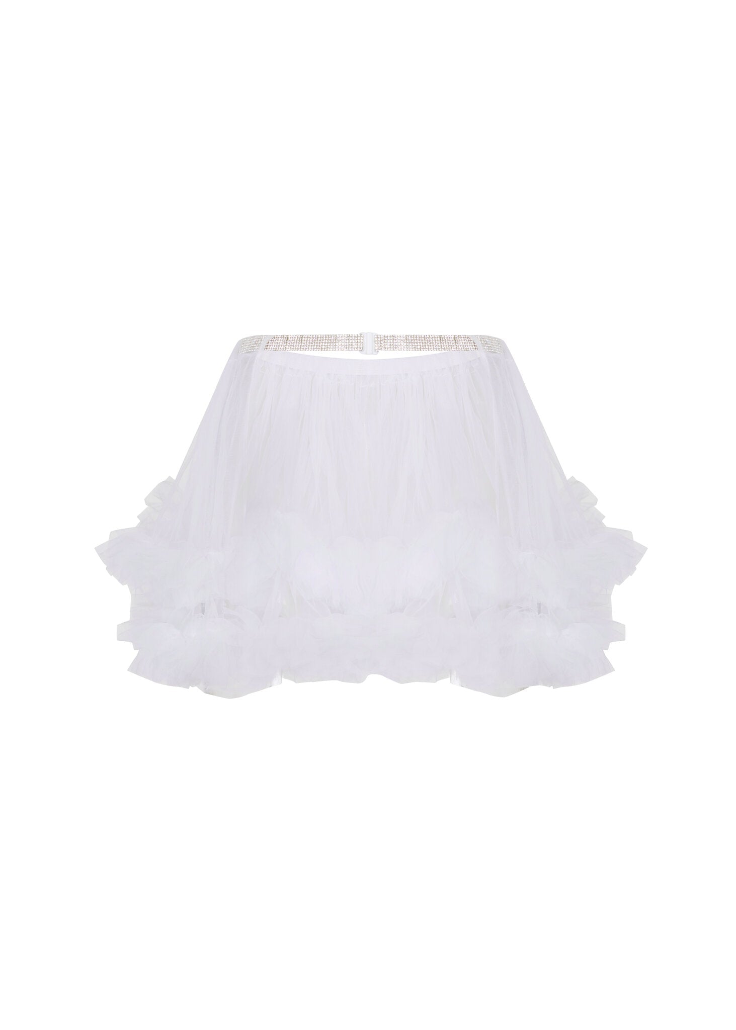 Plain Mesh Mini Skirt - Blue - Chill Fit Rave