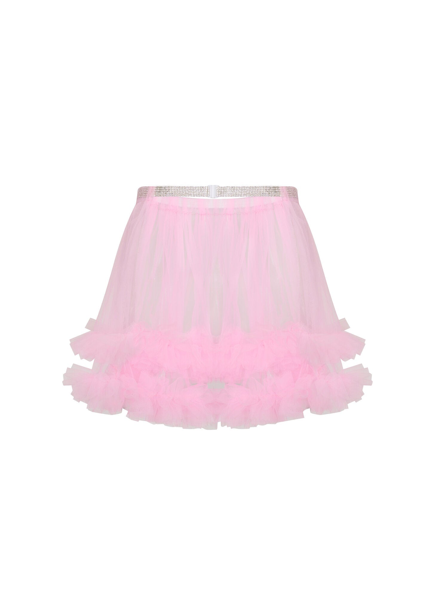 Plain Mesh Mini Skirt - Blue - Chill Fit Rave