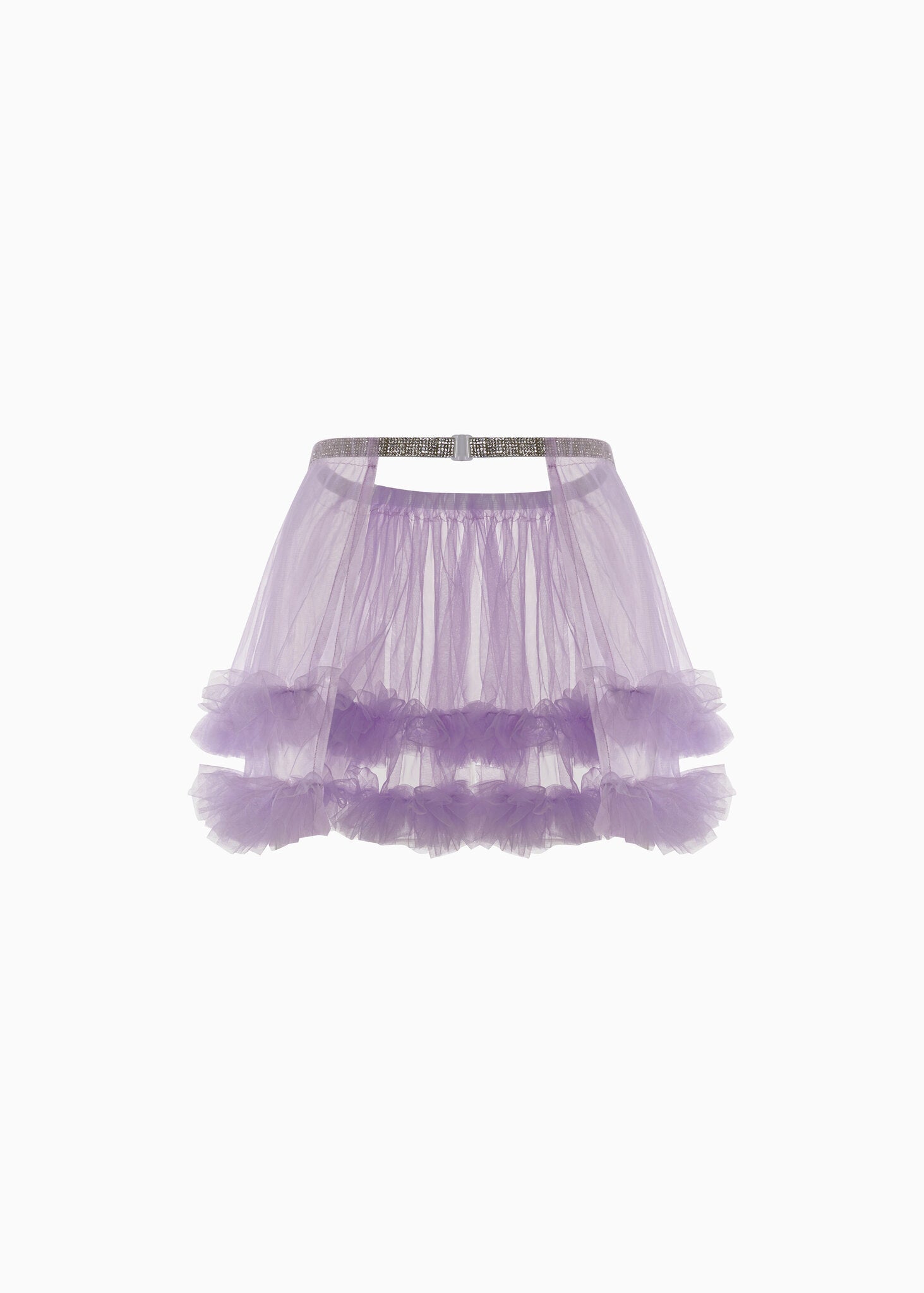 Plain Mesh Mini Skirt - Blue - Chill Fit Rave