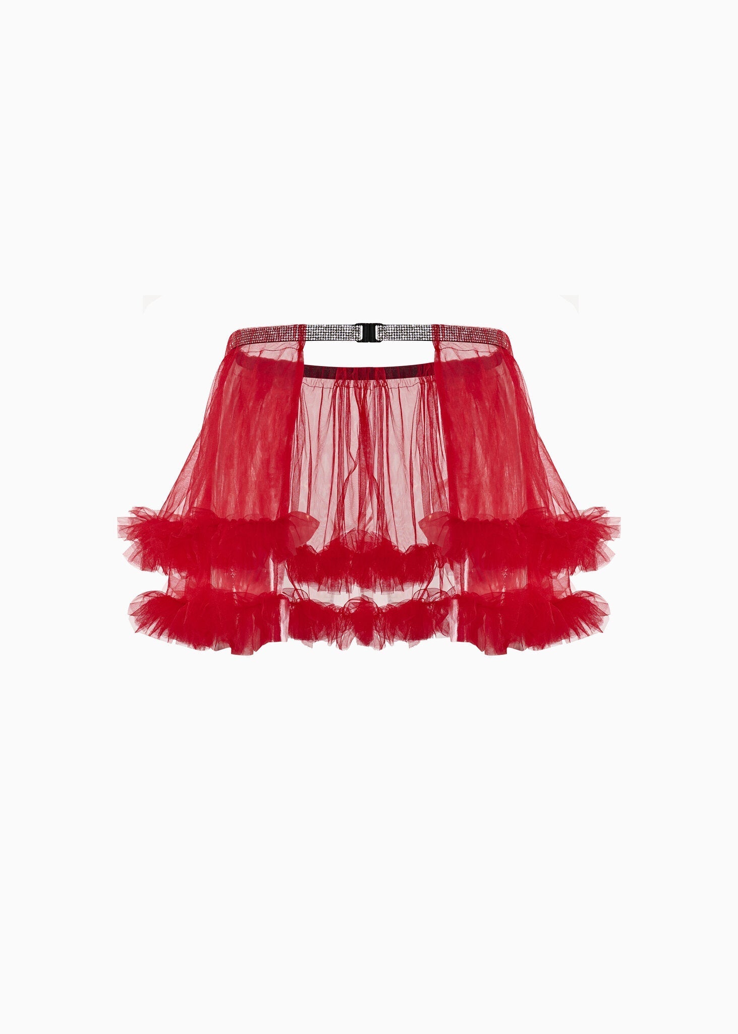 Plain Mesh Mini Skirt - Blue - Chill Fit Rave