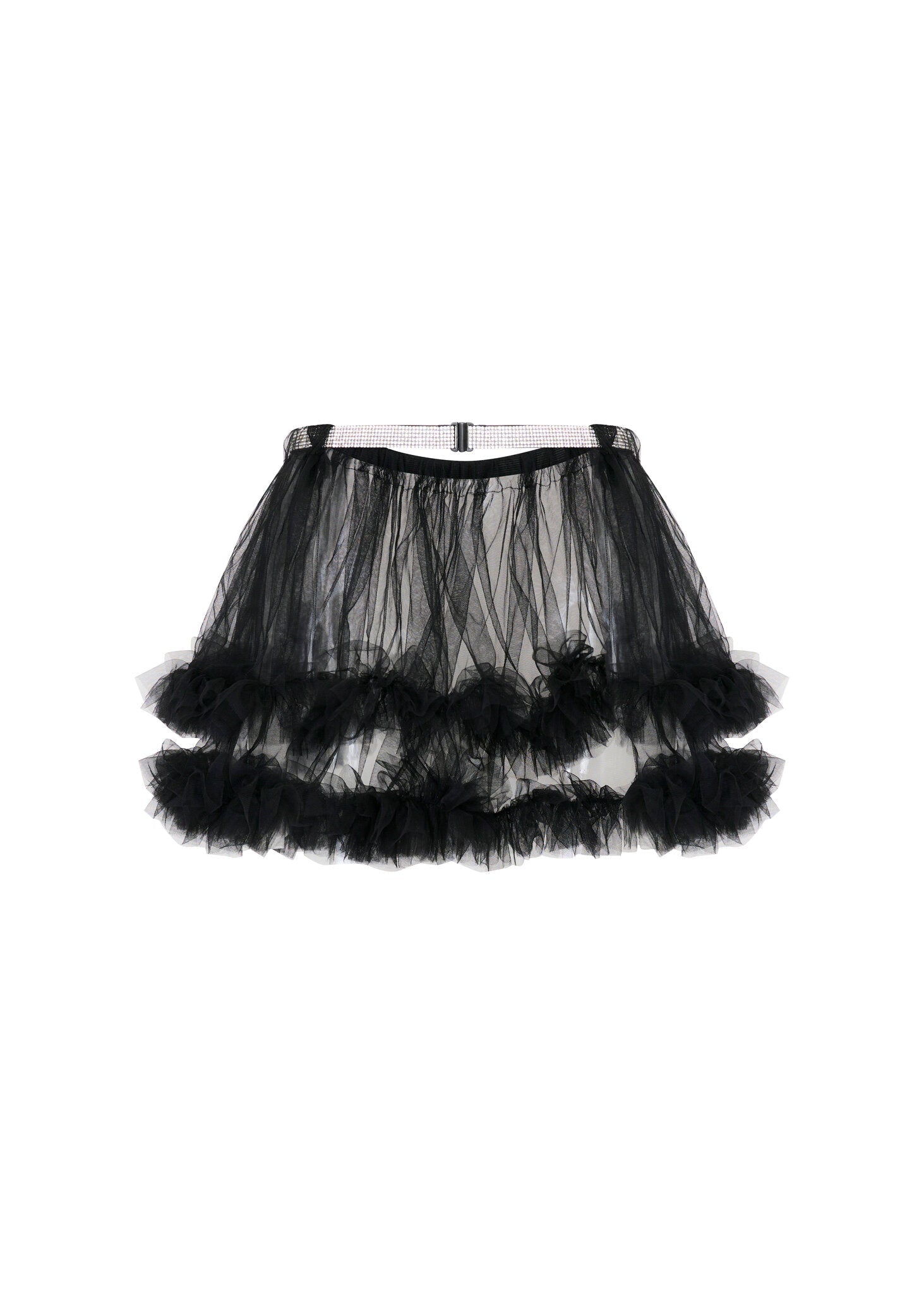 Plain Mesh Mini Skirt - Blue - Chill Fit Rave