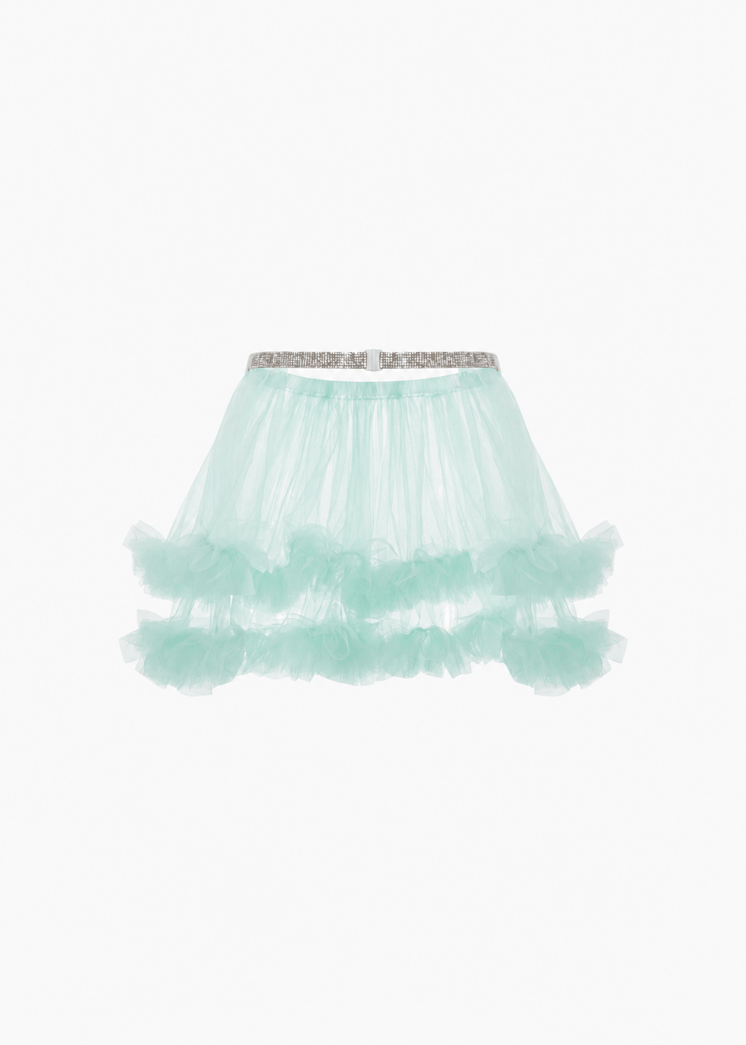 Plain Mesh Mini Skirt- Green - ChillFit Rave