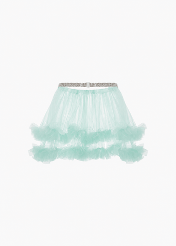 Plain Mesh Mini Skirt- Green - ChillFit Rave