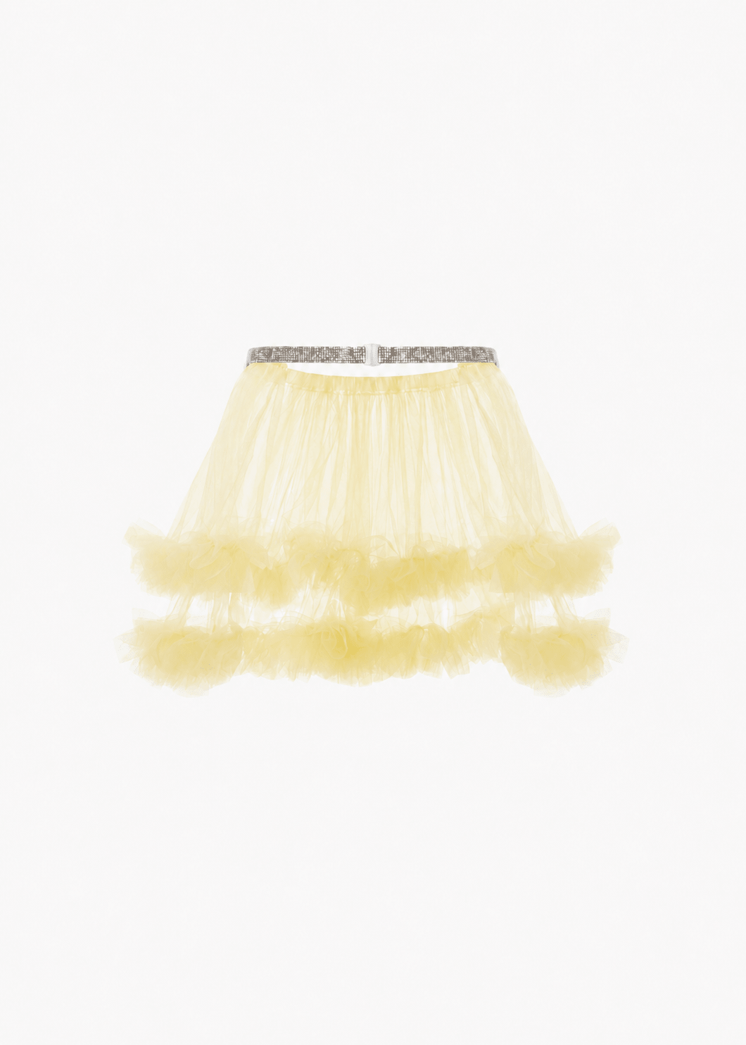 Plain Mesh Mini Skirt- Yellow - ChillFit Rave