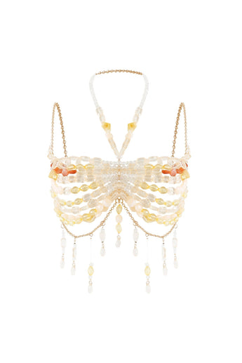 PLUMERIA- Beaded Top - ChillFit Rave