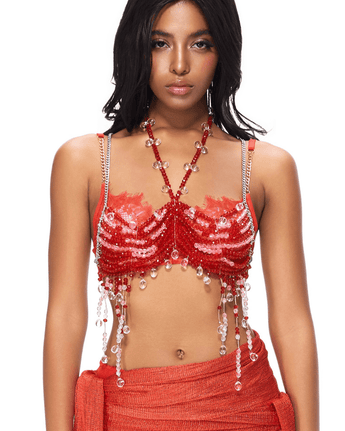 Poppy-Beaded Top - ChillFit Rave