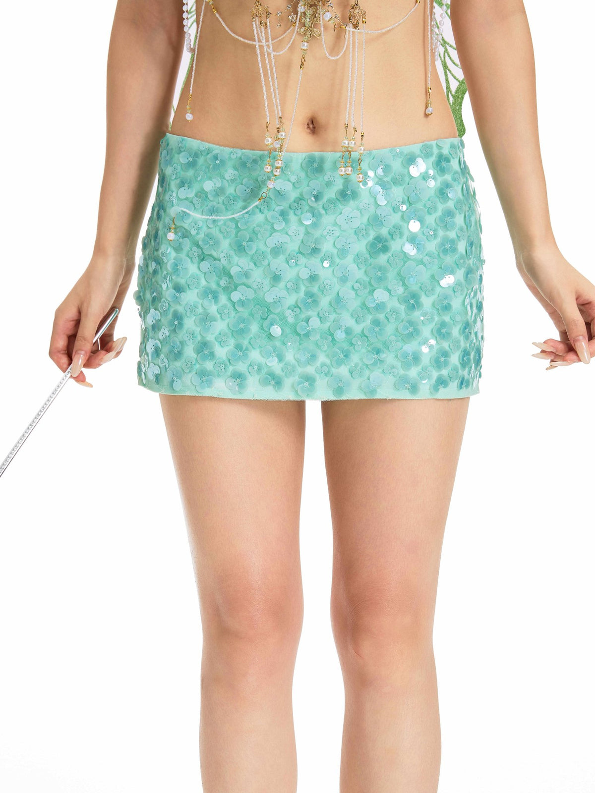 Posy Mini Skort- Green - ChillFit Rave