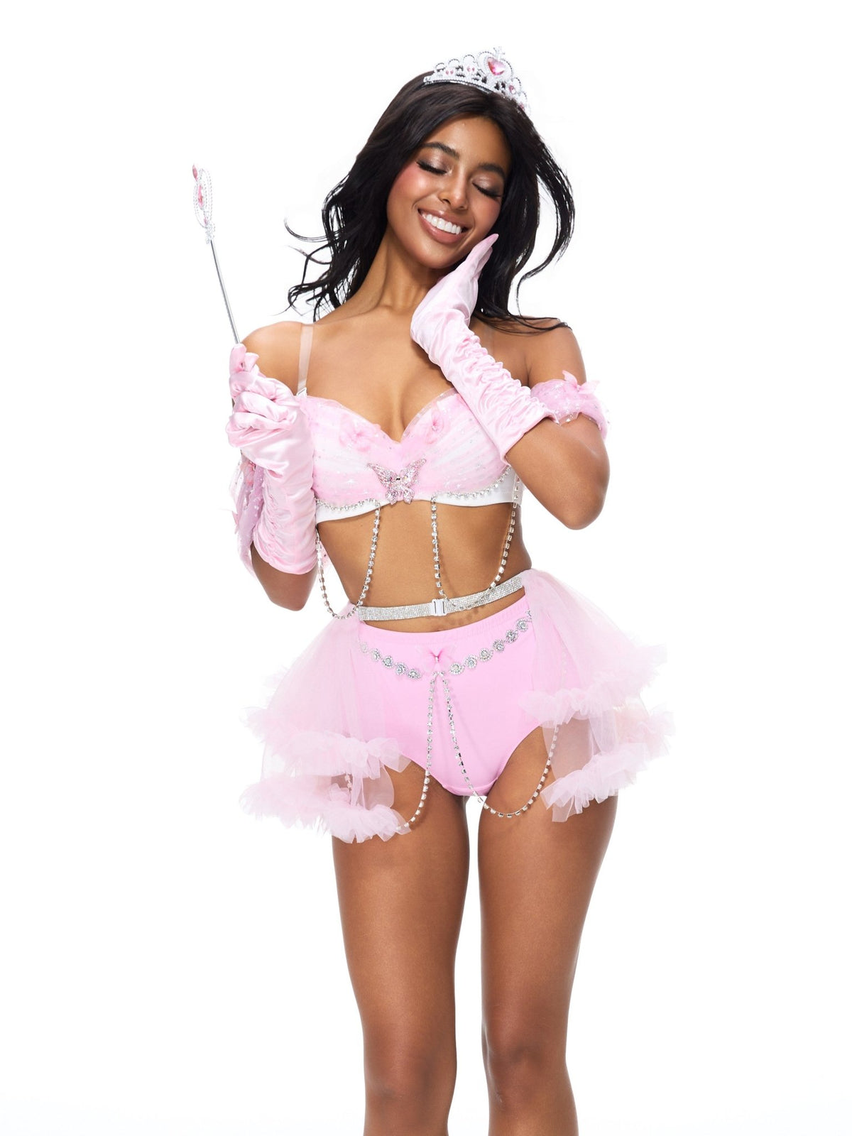 Princess Gloves- Satin Pink - ChillFit Rave