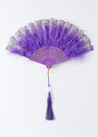 Pruple Feather Fan - ChillFit Rave