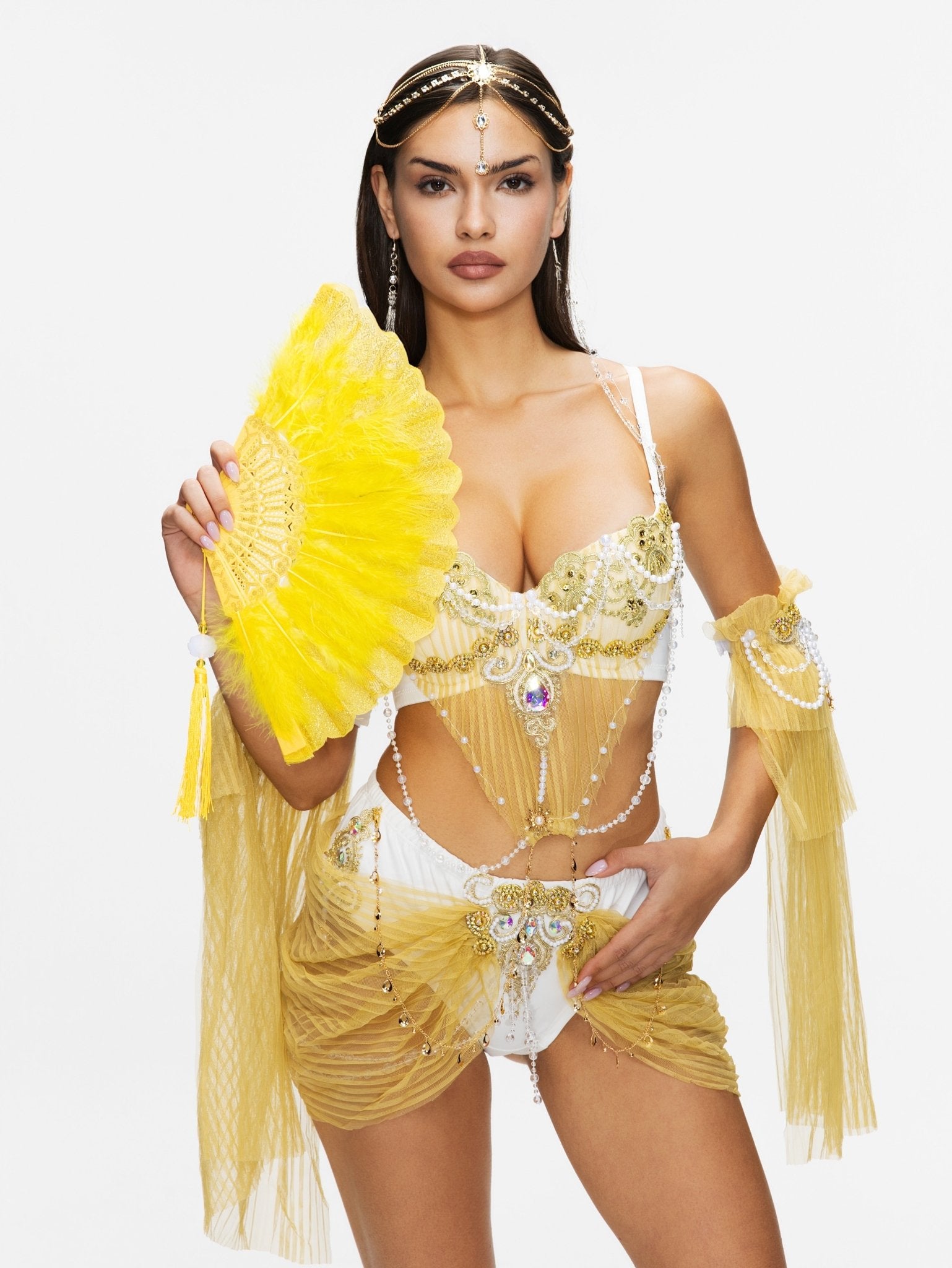 REVERIE Gold Rave Outfit Set