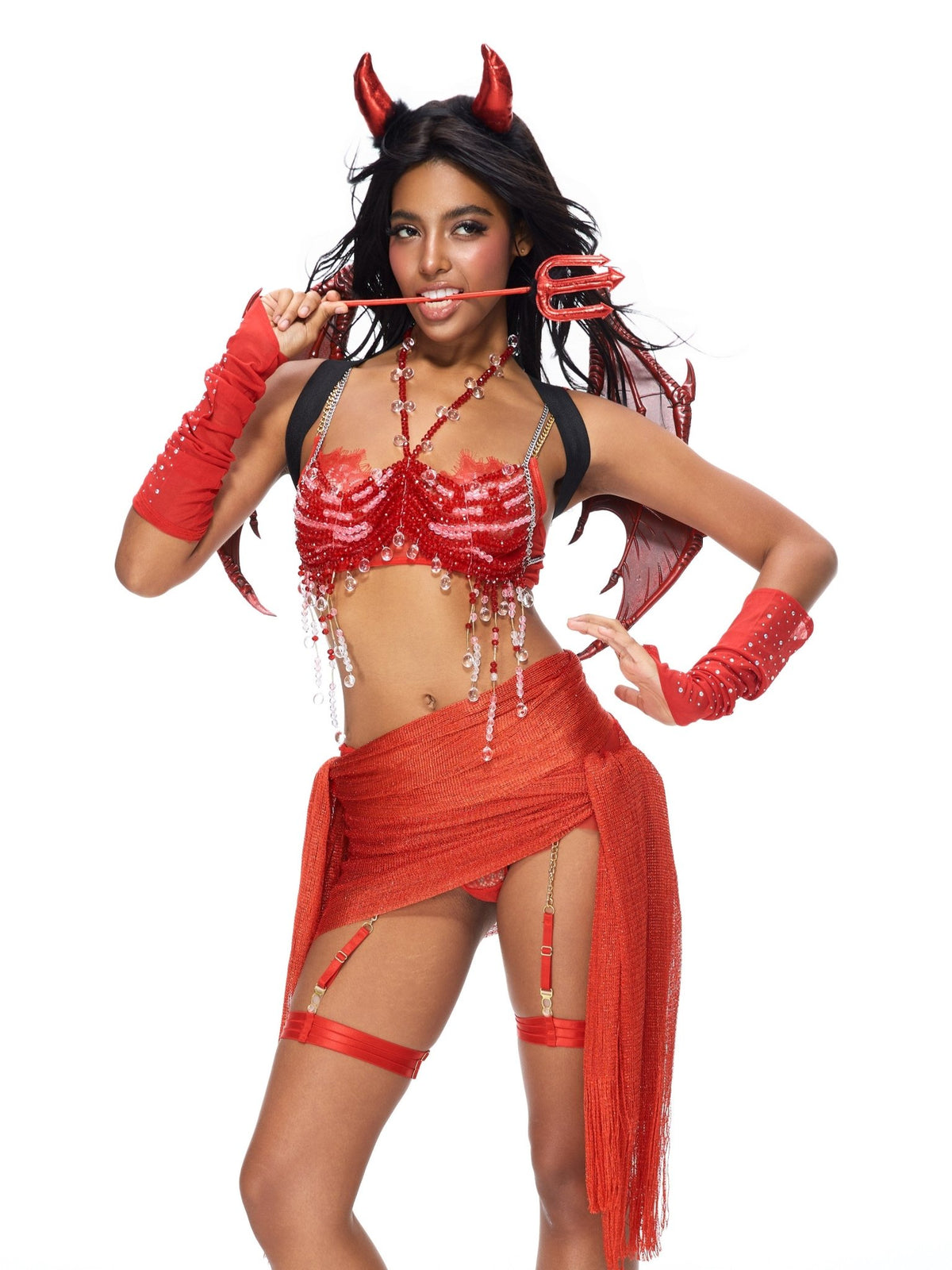Rosy Leather Wings-Red - ChillFit Rave