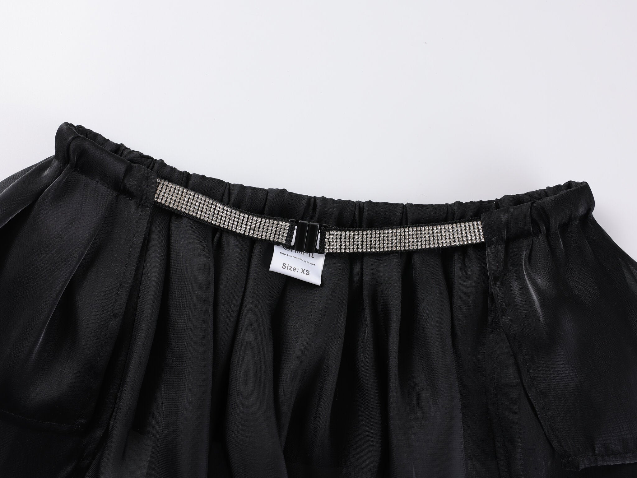 Satin Skirt - Black - Chill Fit Rave