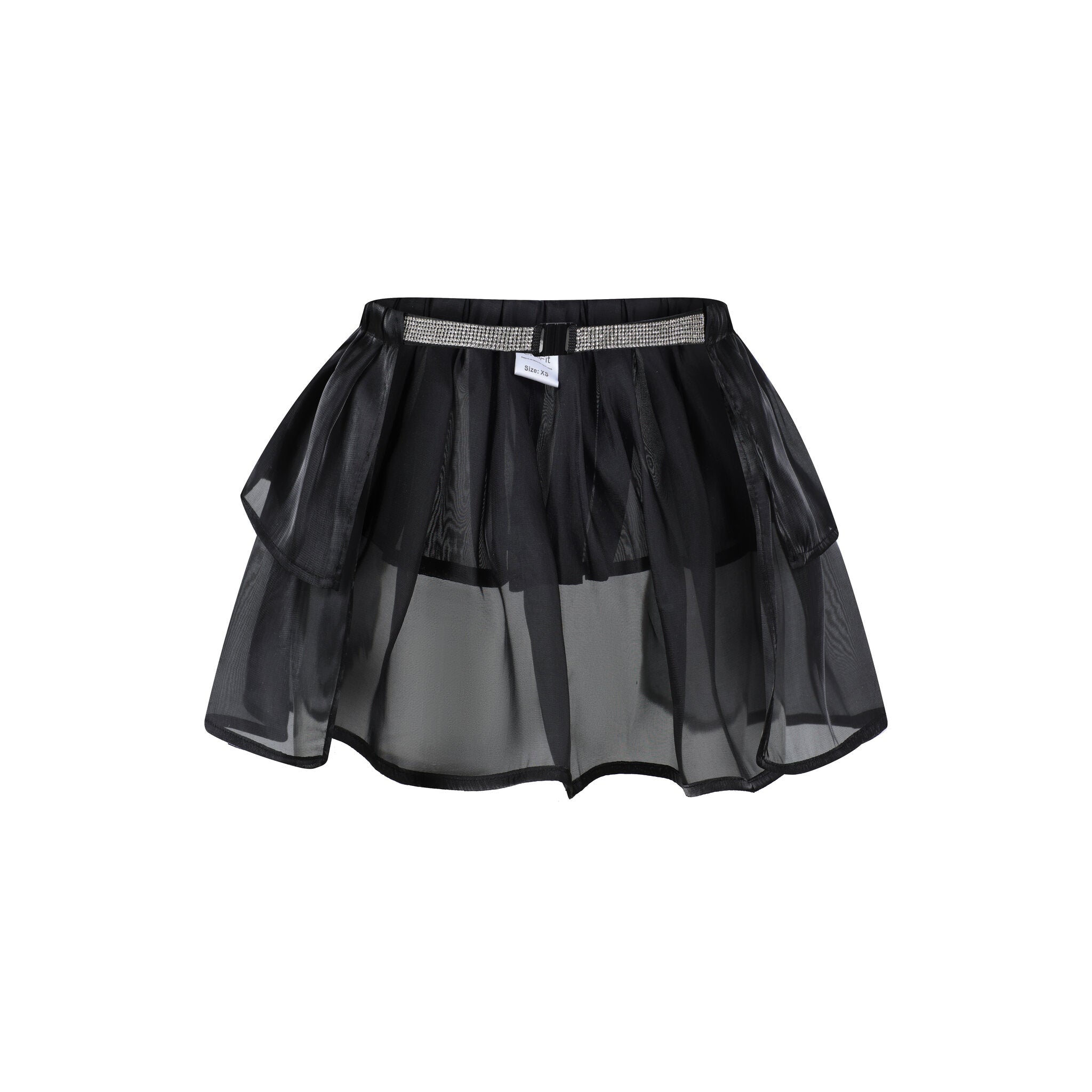Satin Skirt - Black - Chill Fit Rave