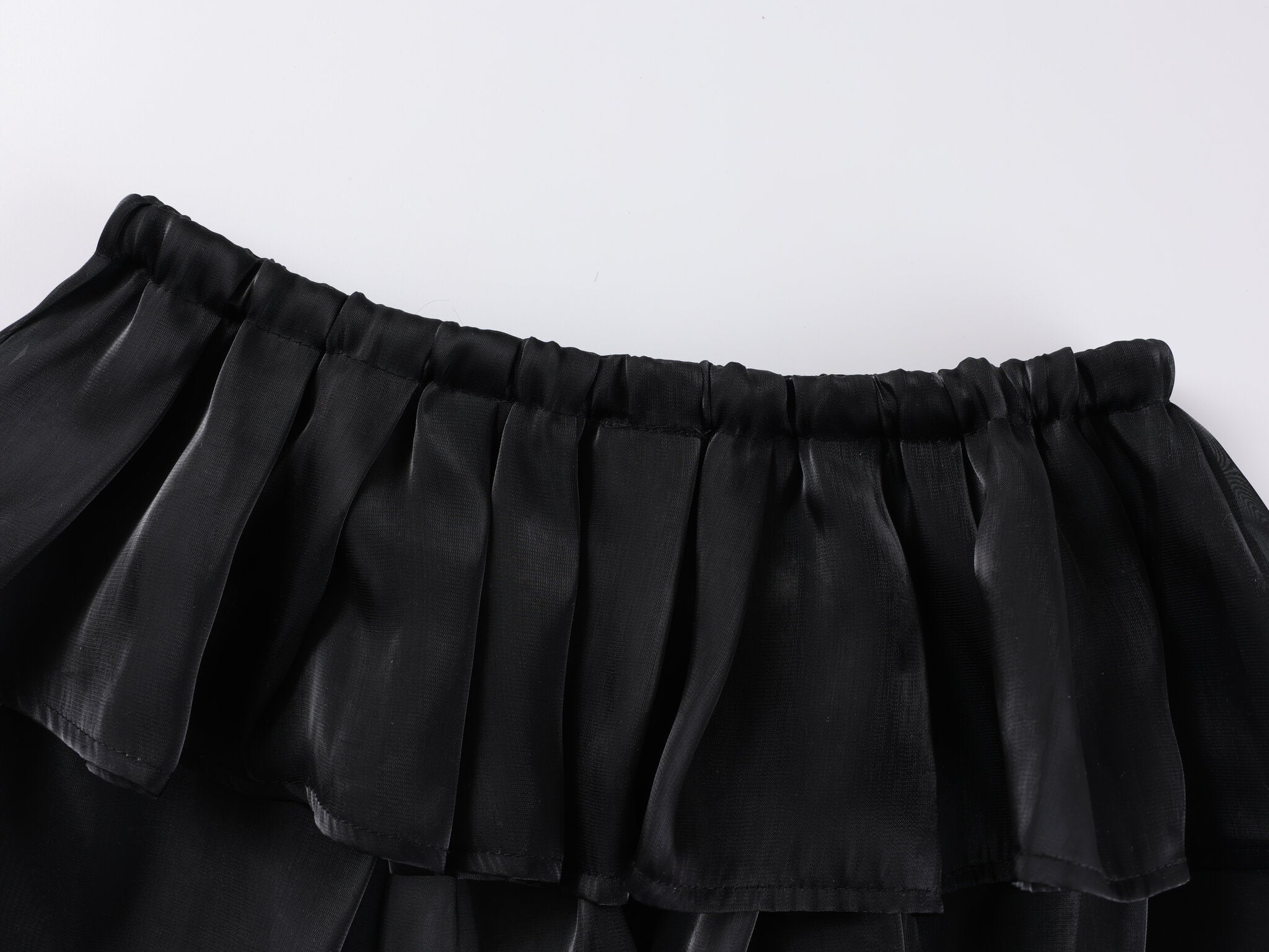 Satin Skirt - Black - Chill Fit Rave