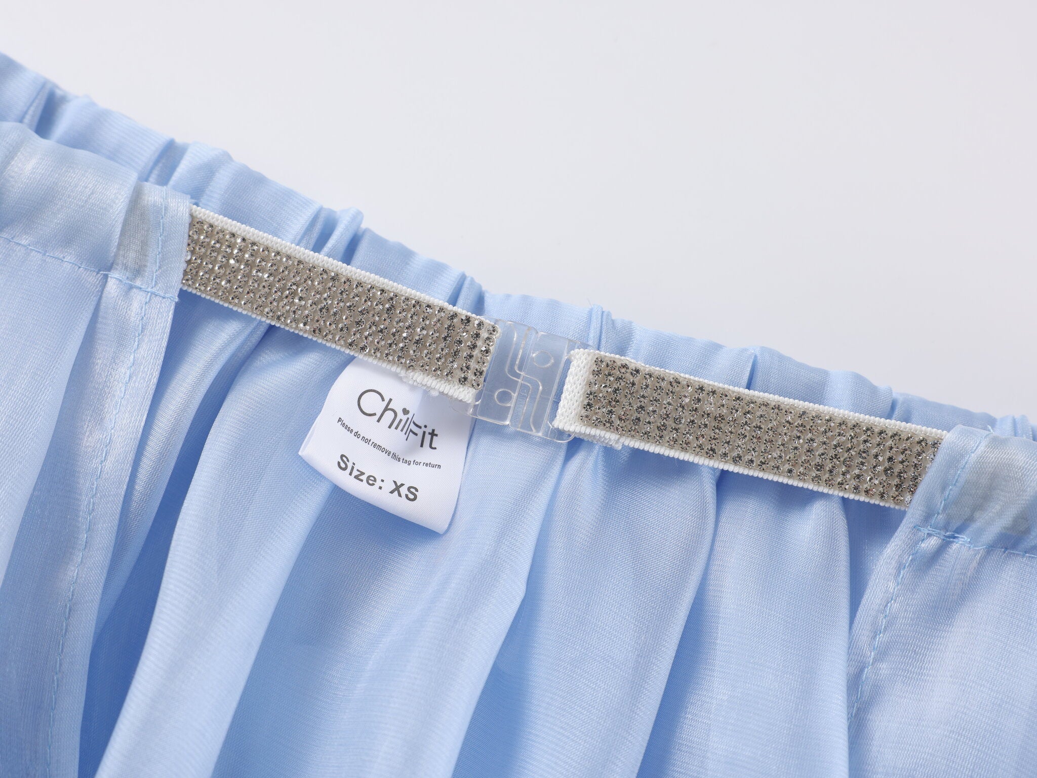 Satin Skirt - Blue - Chill Fit Rave