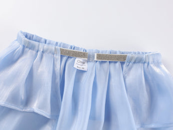 Satin Skirt - Blue - Chill Fit Rave