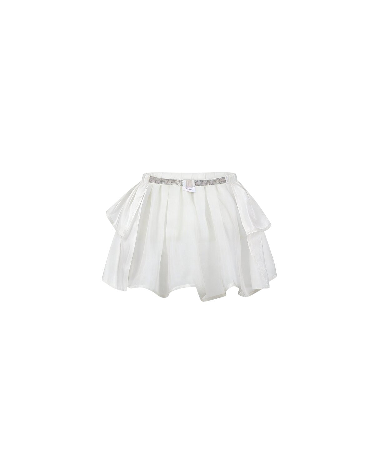 Satin Skirt - White - Chill Fit Rave