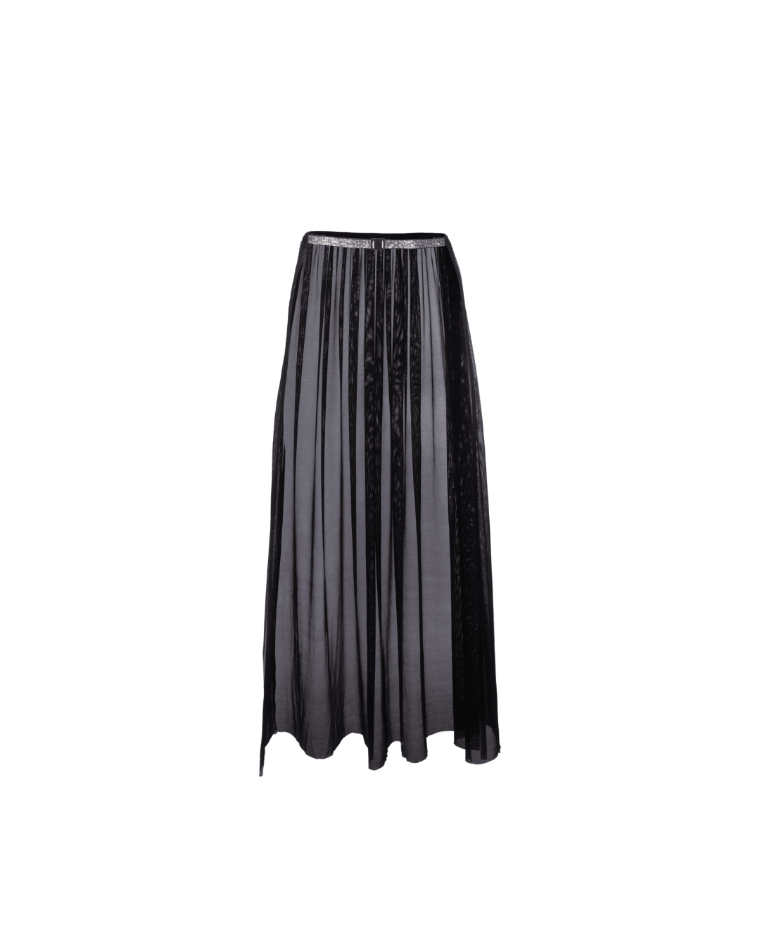Ultra Soft Mesh Long Skirt - Black - Chill Fit Rave
