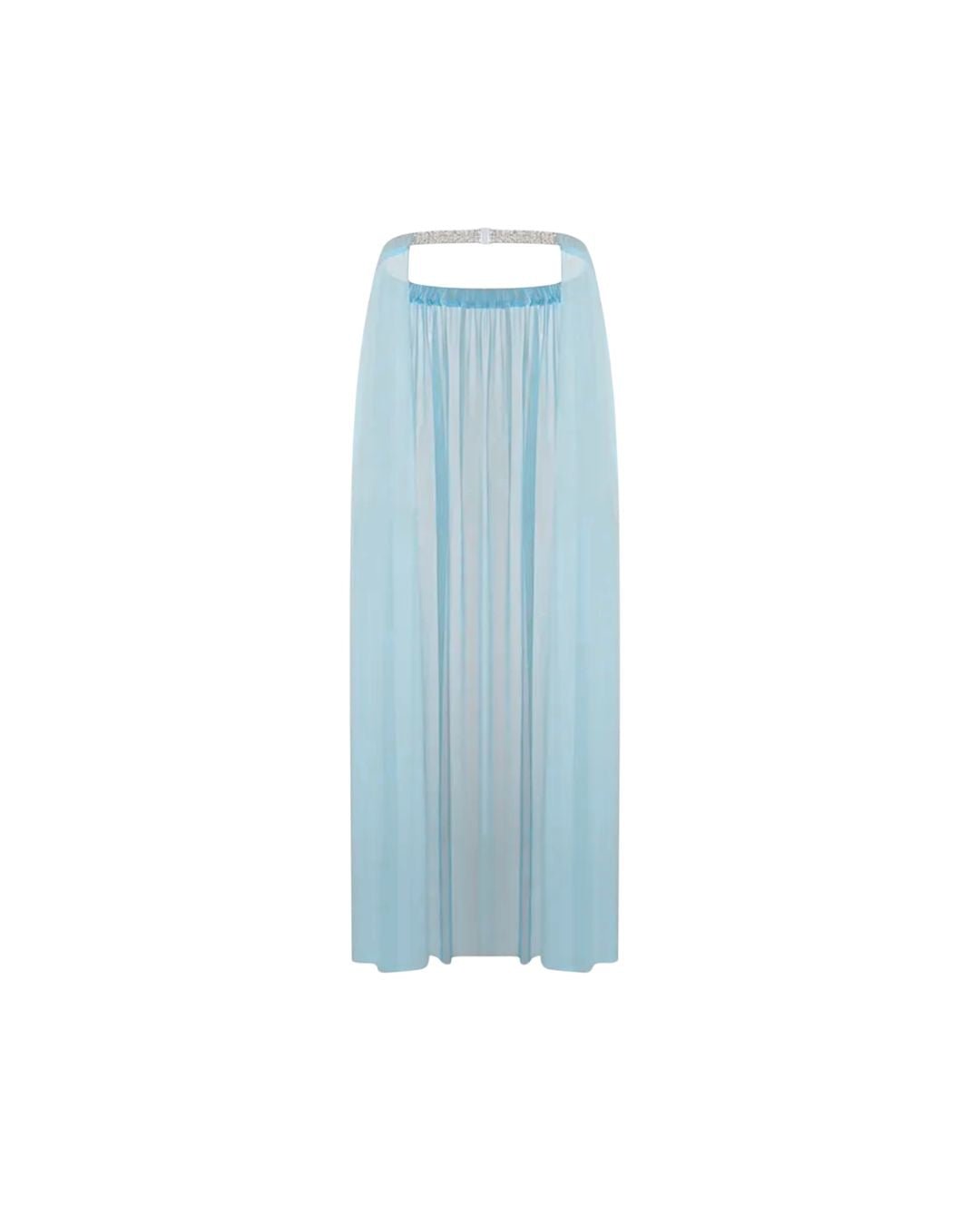 Ultra Soft Mesh Long Skirt - Blue - Chill Fit Rave