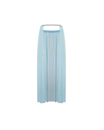 Ultra Soft Mesh Long Skirt - Blue - Chill Fit Rave