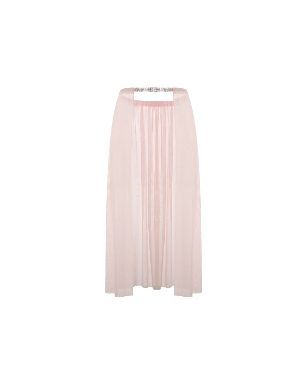 Ultra Soft Mesh Long Skirt - Pink - Chill Fit Rave