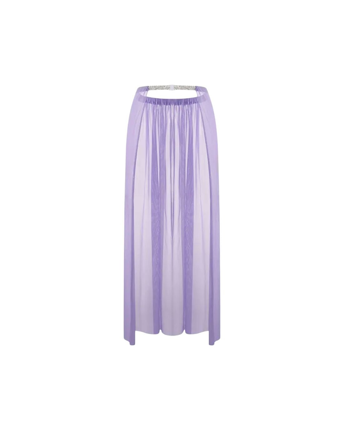 Ultra Soft Mesh Long Skirt - Purple - Chill Fit Rave