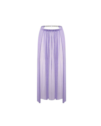 Ultra Soft Mesh Long Skirt - Purple - Chill Fit Rave