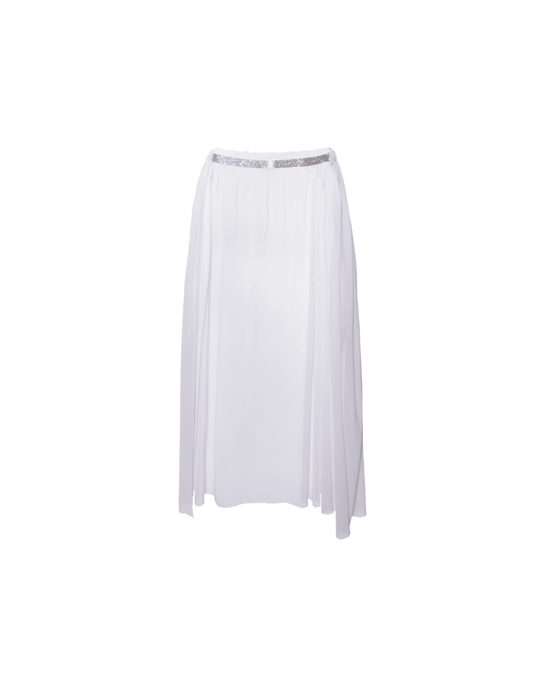Ultra Soft Mesh Long Skirt - White - Chill Fit Rave
