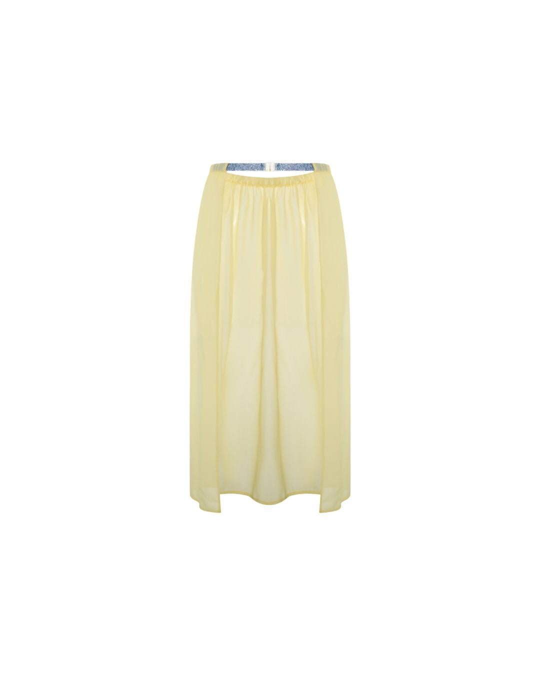 Ultra Soft Mesh Long Skirt - Yellow - Chill Fit Rave