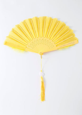 Yellow Feather Fan - ChillFit Rave